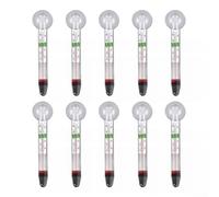 Caswynlife Aquarium Thermometer with Strong Suction Cup, Double-Layer Glass Design for Accurate 0-40°C Temperature Readings, 10 Pack
