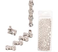 Caswynlife Bicycle Chain For 6 7 8 9 10 11 12 Speed Mountain Road Bikes,Silver Anti-Rust Coating With Heat-Treated Hardness(6-7-8 Speed)