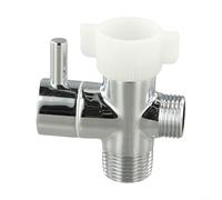 Caswynlife Brass Bidet T Adapter With Shut Off Valve, 7/8" X 7/8" X 1/2" Tee Connector For Toilet Water Supply, Finish For Easy Flow Control(Three-way)