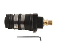 Caswynlife Brass Thermostatic Valve Cartridge Replacement For Bath Mixer Shower, Full Copper Spool With 38C Safety Stop, 20-48C Range, Easy Install Repair Kit(H3)