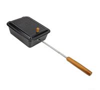 Caswynlife Cast Iron Camping Popcorn Maker with Detachable Handle