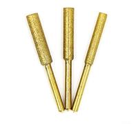 Caswynlife Coated Cylindrical Burrs For Chainsaw Sharpening, 3-Piece Set With 4.0mm, 4.8mm, 5.5mm Sizes, Emery Grinding Heads For Electric(Gold)