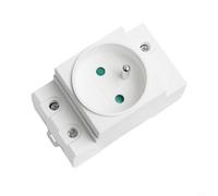 Caswynlife Din Rail Power Socket, Protective for EARTHING Outlet, Flame Retardant Nylon Socket, Modular Electrical Receptacle(FR)