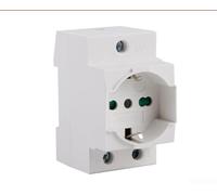 Caswynlife Din Rail Power Socket, Protective for EARTHING Outlet, Flame Retardant Nylon Socket, Modular Electrical Receptacle(IT)