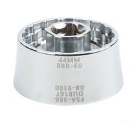 Caswynlife Hardened Steel 5-in-1 BB Remover for 39-49mm Cranks | Fits 39-49mm diameters, 3/8 drive interface, hardened for steel build, silver finish, pro grade