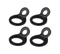 Caswynlife Heavy Duty Aluminum Tie Down Shackles, 6 Pack Cargo Securing Anchor Hooks with Straps, Off-Road Gear for Trucks, Bikes & Trailers, Black(6)