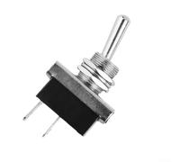 Caswynlife Heavy Duty Spst Flick Switch 12V Dc 25A On/Off METALs Car Dash Light Rocker Switch For 12.5Mm Round Hole, Electrical Equipment, Black And Silver(1pcs)