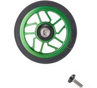 Caswynlife High-Strength Screw Folding Wheel 65mm Silent | 65mm wide for surface, enhanced stability, smooth dragging, aluminium alloy body, red pink green blue(green)