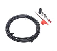 Caswynlife Hydraulic Disc Brake Hose 200Cm, High Pressure 3-Layer Tube With CNC Olive Inserts, Compatible With for sram RED AXS And force-AXS Groupsets, Black Finish