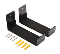 Caswynlife Metal Snowboard Wall Rack Display Hanger, With Felt Lining, For Ski Surf Skateboard Storage Black Heavy Duty Mount Hooks(16.5 cm)