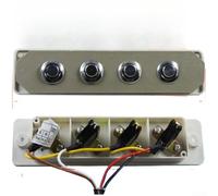 Caswynlife Range Hood Switch Button Replacement, 4/5 Key Controller, For Kitchen Ventilation Fans, Multi-Function Power & Light Control Panel, Compact Silver Design, For Easy(7)