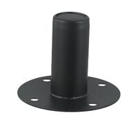 Caswynlife Speaker Pole Mounting Socket 35mm Internal Top Hat, Heavy Duty metals Stand Bracket with Flat Base and Screw Holes for DJ Equipment, Black(Y280)