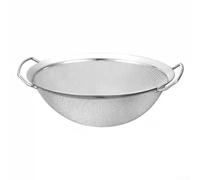 Caswynlife Stainless Steel Fine Mesh Kitchen Sieve With 2 Handles, Round Base Colander For Draining Vegetables And Sifting Flour Or Sugar, 20/25/28 Cm Silver(28cm)