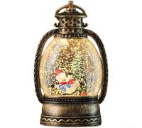 Caswynlife Vintage Handheld Christmas Lamp Ornament With Water-Filled Snowfall Effect And LED Illumination For Holiday Window Display Decorations(C)