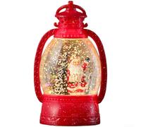 Caswynlife Vintage Handheld Christmas Lamp Ornament With Water-Filled Snowfall Effect And LED Illumination For Holiday Window Display Decorations(E)