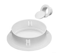 Caswynlife Wall Hole Cover, Round Mesh Vents For Air Conditioning Pipes, 40-150mm Adjustable Diameter, White Plastic Decorative Protective Cap For Home(50)