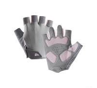 Caswynlifes Fingerless Cycling Gloves Breathable Spandex Fabric With Anti-Slip Silicone Palm UV Protection For Men Women Outdoor Sports Riding(M gray)