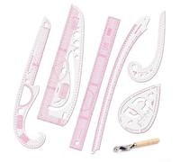 Caswynlifes Sewing Ruler Sets 7-Piece Pattern Making Kit, PVC Grading