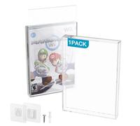 CaSZLUTION 1PC Clear Acrylic Video Game Box Protector for Wii, Gamecube, PS2, Xbox 360 Game Case, 3mm Thick Dustproof Wall Storage Holder Standard DVD Display Case (Case Only)