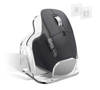 CaSZLUTION Acrylic Mouse Stand for Logitech MX Master 3 3S 4 Wireless Mouse, Desk & Wall Mount Mouse Storage Display Holder with Cable Management Organizer (Stand Only)