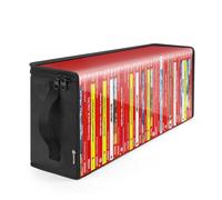 CaSZLUTION Game Disc Storage Bag Compatible with Nintendo Switch 1 & 2 Games, Portable Carrying Case Holds 40 Switch Games Boxes, Clear TPU Organizer Holder Case for Switch Game Collectors - Black