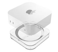CaSZLUTION Mac mini M4 Stand with Built-in Air Filter - Clear Acrylic Desktop Mount Holder for 2024 Mac mini M4/M4 Pro | Easy Power Button Access, Enhanced Airflow & Dustproof Ventilation System