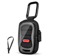 CaSZLUTION Microfiber PU Leather Case for GoPro The Remote - Smart Wireless Remote Control Portable Protective Pouch with Carabiner, Neck Strap & Clear Window (Case Only)