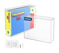 CaSZLUTION Video Game Box Protector Case for SNES / N64 Games, 3MM Clear Acrylic Display Case with Wall Mount Compatible for SNES & N64 Game Box (Pack of 1)