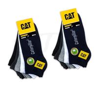 CAT 10 Pairs of CATERPILLAR SNEAKERS SNEAKER SOCKS - Work Sneaker Breathable Socks with Optimal Fit and Invisible Toe Seam Ankle High EU 39-42, 43-46, 47-50, 10 pairs of colour mix, 47-50