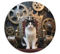 Cat, 1000-piece Circular Puzzle Game, Engaging Activity That Builds Patience, Or Collectible, Suitable for Ages 10+, 1000pcs (67.5x67.5cm)