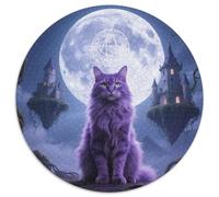 Cat, 1000-piece Circular Puzzle Game, Engaging Activity That Builds Patience, Or Collectible, Suitable for Ages 10+, 1000pcs (67.5x67.5cm)
