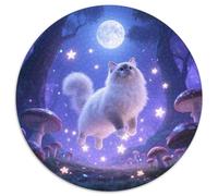 Cat, 1000-piece Circular Puzzle Game, Engaging Activity That Builds Patience, Or Collectible, Suitable for Ages 10+, 1000pcs (67.5x67.5cm)
