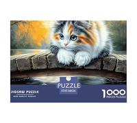 Cat, 1000-piece Jigsaw Puzzle, Cooperative Problem Solving Pastime Strengthening Relationships Patience Understanding, Enjoyable Household Activity Creating Quality Togetherness Moments, Suitable for