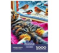 Cat, 1000-piece Jigsaw Puzzle, Immersive Solo Challenge Encouraging Deep Focus Discipline Visual Analysis, Rewarding Personal Pastime Delivering Satisfaction Progress Pride, Suitable for Ages 12+, 3