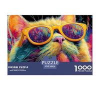 Cat 1000 Piece Jigsaw Puzzles for Adults Challenging Games Cute Pet Home Decoration Creativity & Gift Giving 38x26cm/1000pcs