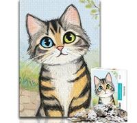 Cat 1000 Piece Jigsaw Puzzles for Teenagers,Toys Educational Games Stress Relieving Wishlist with Santa Claus (38x26cm)