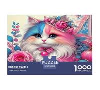 Cat 1000 Piece Jigsaws for Adults Cute Kitten Educational Games Birthday Gifts for Women And Man Challenge High Difficulty 38x26cm/1000pcs