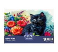 Cat 1000 Piece Jigsaws for Adults Cute Kitten Educational Games Birthday Gifts for Women And Man Challenge High Difficulty 38x26cm/1000pcs