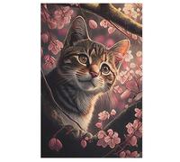 Cat 1000 Piece Kids Wooden Jigsaw Puzzle | | Sustainable Puzzle for Adults | Premium 100% Recycled Board | (78×53cm)