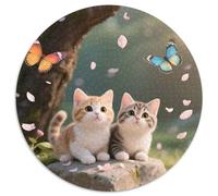Cat, 1000-piece Round Puzzle Game, Fun And Challenging Activity for All Ages, Ideal for Decoration Or Gifting, Suitable for Ages 10+, 1000pcs (67.5x67.5cm)