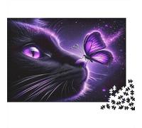 Cat 1000 Pieces Colorful Thick Cardboard Jigsaw Puzzle Ultra Difficult Adults Couple Partners Mind Relaxation Office Break Gift 52x38cm/1000pcs