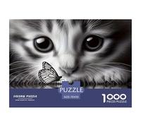 Cat 1000 Pieces Jigsaw Puzzle Impossible Puzzle Family Puzzle Game Birthday Gifts Cute Pet Puzzles Beautiful Decoration Puzzle for Adults 70x50cm/1000pcs