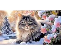 cat 1000 Pieces Jigsaw Puzzles for Adults Challenging Game Jigsaw Puzzle Home Decoration for The Whole for Women, Gifts for Men 75x50cm/1000pcs