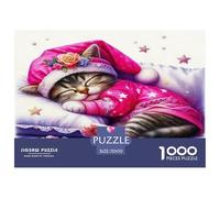 Cat 1000 Pieces Jigsaws for Adults Cute Kitten Educational Games Birthday Gifts for Women And Man Art Colorful DIY Craft 70x50cm/1000pcs