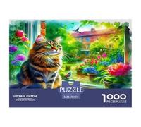 Cat 1000 Pieces Jigsaws for Adults Cute Kitten Fun, Challenging & Brainteasing Beautiful Home Decoration Challenge High Difficulty 70x50cm/1000pcs