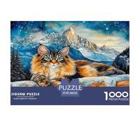 Cat 1000 Pieces Jigsaws for Adults Cute Kitten Impossible Beautiful Home Decoration Challenge High Difficulty 38x26cm/1000pcs