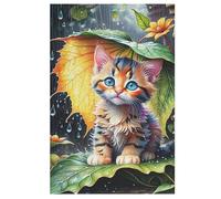 Cat 1000 Pieces Wooden Jigsaw Puzzle for Adults Puzzles Brain Exercise Challenge High Difficulty Game for Kids （78×53cm）