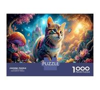 Cat 1000Piecess JigsawPuzzlesAsian Village Sunset ForAdults Colourful LargePiecePuzzles Age12+byth HomeDecoration Uncover The Puzzle 52x38cm/1000pcs