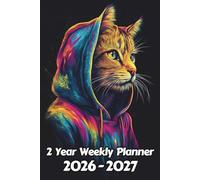 Cat 2 Year Weekly Planner: 104 Week Sunday to Saturday Calendar | Gift For People Who Love Kittens, Pet Lovers | Ideal for Professionals, Students, and Busy Individuals | 6 x 9 Inches | v1