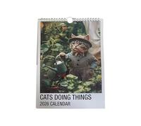 Cat 2026 Wall Calendar, Murin Calendar Calendar | 2026 Funny Monthly Planner with Feline Illustrations to Organize Daily Gift Friends